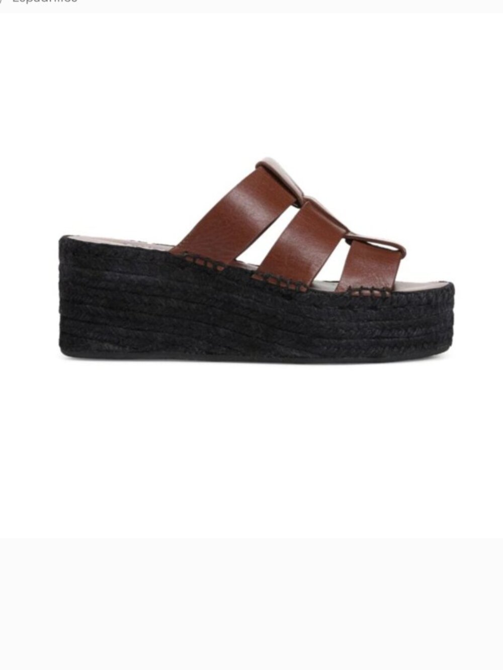 Vince Sabella Espadrille 6 Black Brown Sandals